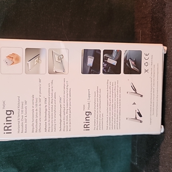 Brand NWT iRing Kickstand and hook support 2 in 1 black and silver New ❤️ my cat - Picture 6 of 12
